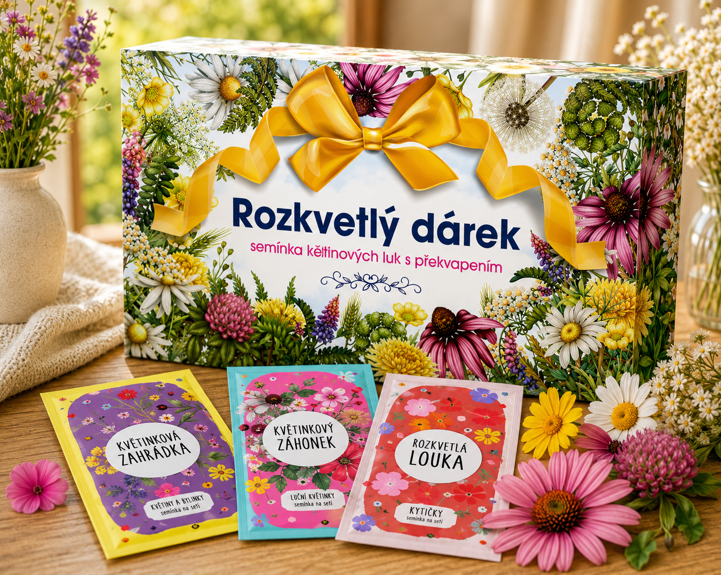 ROZKVETLÝ DÁREK, PRÉMIOVÝ DÁREK KVĚTINOVÁ LOUKA